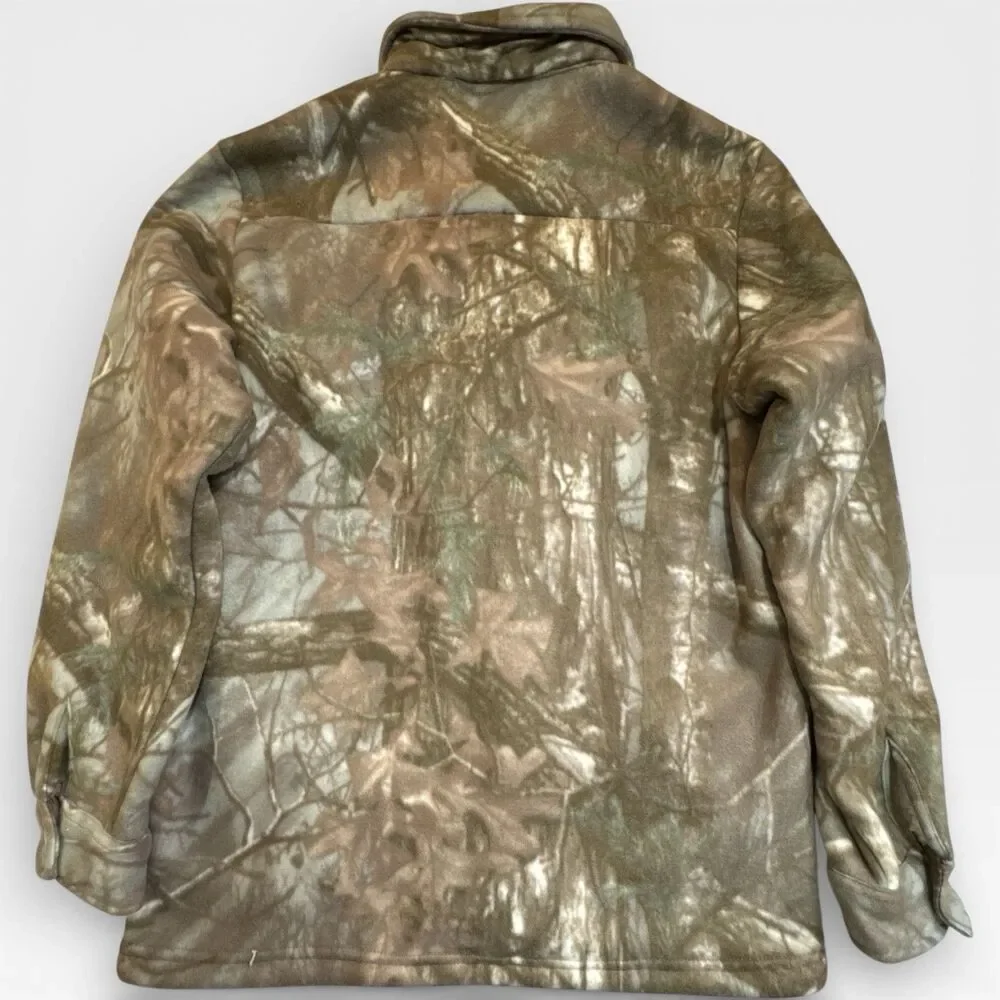 NWT Camo Sherpa Lined Shacket Jacket M‎ Button Front Original Deluxe Supply
